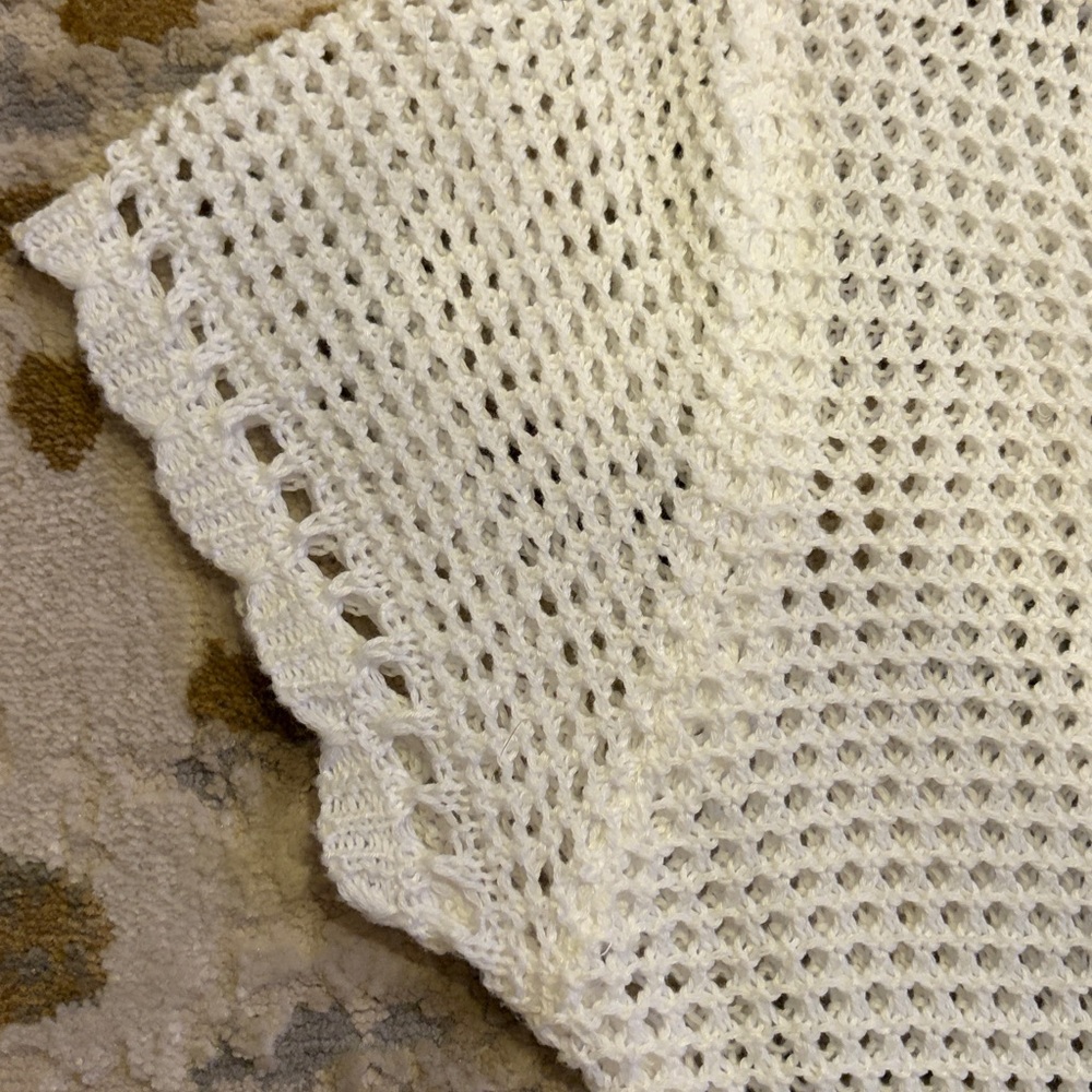 White Crochet Knit Beach Cover Up Dress - Picture 3 of 4